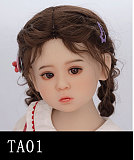 ATA01ヘッド ＆ 88cm AAカップ 平ら ロリ系等身大 TPEラブドール 宣材写真がリアルメイク付き axbdoll