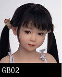 GB58ヘッド ＆ 100cm 平ら シリコン頭部+TPEボディ 宣材写真がリアルメイク付き axbdoll