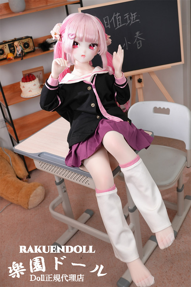 MW Girl(魔物姫)  小春（はる）ヘッド 115cm バスト小 猫耳×ピンク髪の美少女フィギュア フルシリコン製フィギュア アニメドール 宣材写真と同じ制服も付属