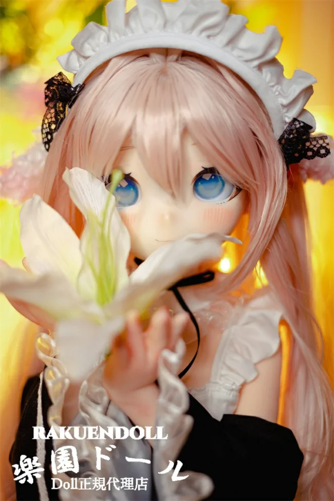 MW Girl(魔物姫)   艾莉亚ヘッド 85cm 5.5Kgだけ メイド服＆ピンク髪 フィギュア ソフトビニール製頭部 アニメドールTPE製ボディ 宣材写真と同じ制服も付属