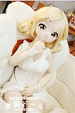ピンク系ドレスと白ストッキングを身にまとった85cmの女の子フィギュア