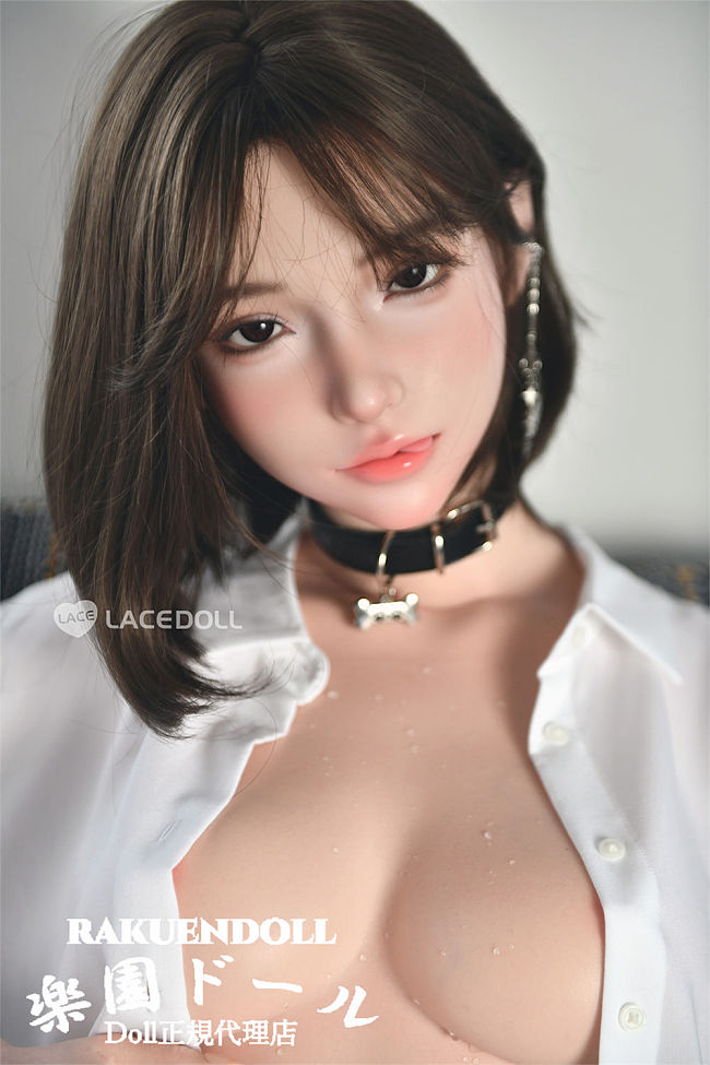 LACE DOLL 冬语（dongyu）158cm Cカップ 白シャツ+黒ストッキング姿の黒髪ドール 宣材写真のはフルシリコン製ダッチワイフ