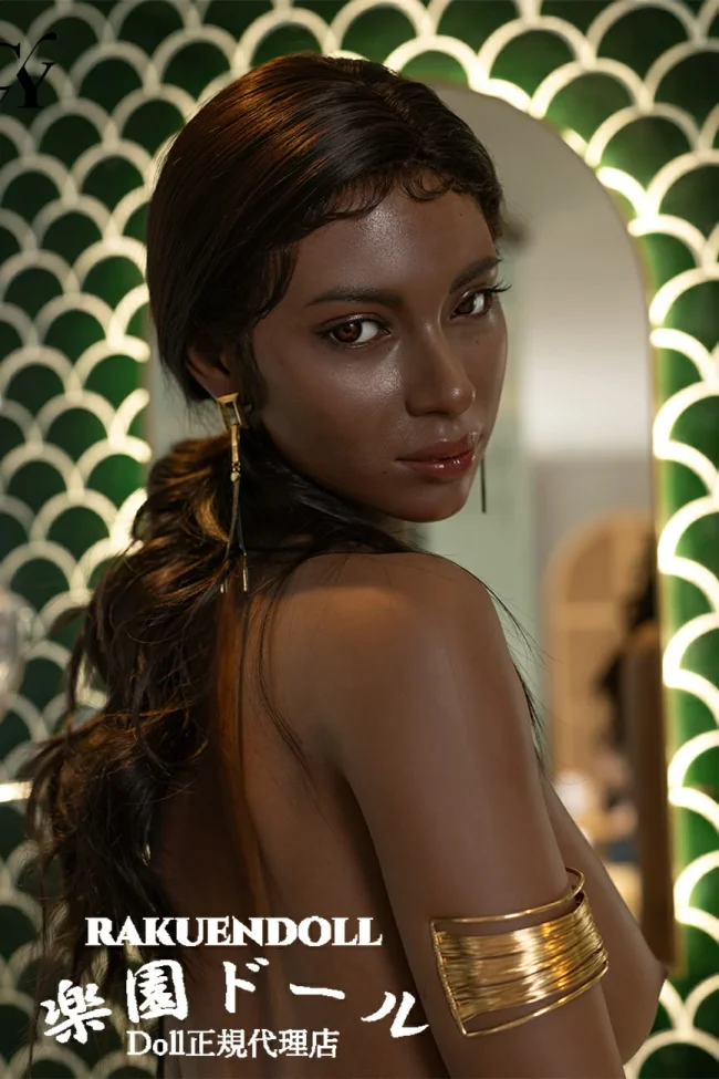 TOP-CYDOLL 新ボディー！Zariaヘッド 170cm Dカップ 黒肌ダッチワイフ 宣材写真のはフルシリコン製のリアルドール