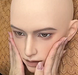 蛍火日記 新ボディー！ 江灵（Jiangling）ヘッド 180cm メイク⑤ 金色ショートヘアの癒し系男性ドール 広い肩幅と細身のウエスト フルシリコン製 優しい男の子 リアル塗装加工あり 女性向けのリアルドール