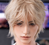 蛍火日記 新ボディー！ 江灵（Jiangling）ヘッド 180cm メイク⑤ 金色ショートヘアの癒し系男性ドール 広い肩幅と細身のウエスト フルシリコン製 優しい男の子 リアル塗装加工あり 女性向けのリアルドール