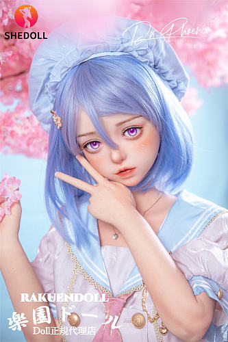 SHEdoll 朵朵（duoduo）水兵セーラー服の可愛いダッチワイフ 148cm Dカップ 紫瞳×青髪 宣材写真はフルシリコン製美少女人形 低身長ラブドール