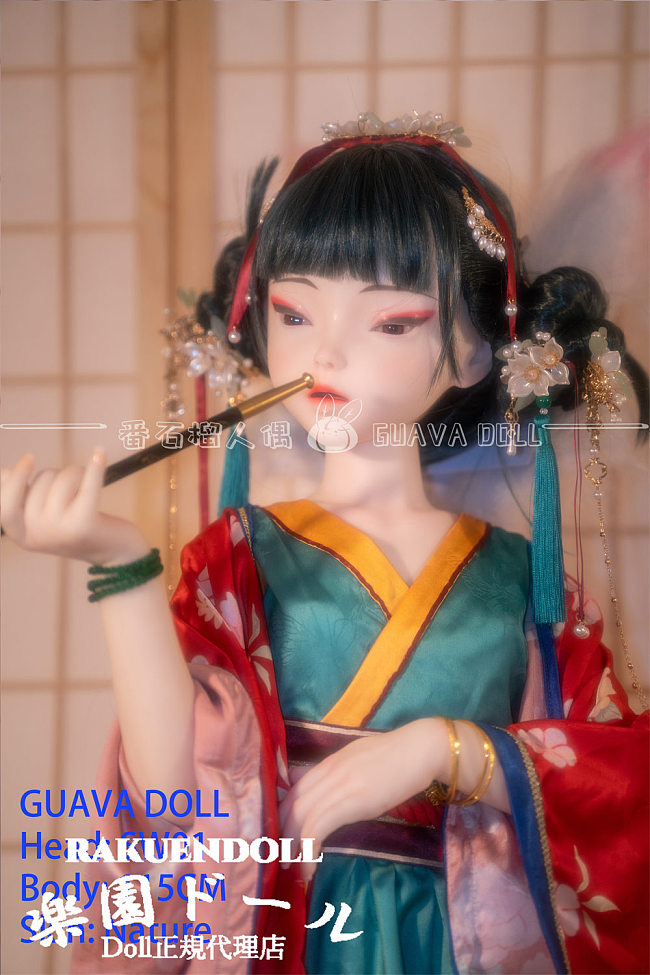GUAVADOLL 115cm SW01ヘッド 目開きタイプ 小悪魔キツネ娘 アニメドール 宣伝画像同じウィッグ+衣装+飾り付き 宣材写真はフルシリコン製ダッチワイフ