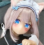 Aotume Doll  #130ヘッド 135cm Bカップ 黒髪のツインテール娘 可愛いlovedoll アニメダッチワイフ 掲載画像はTPE材質