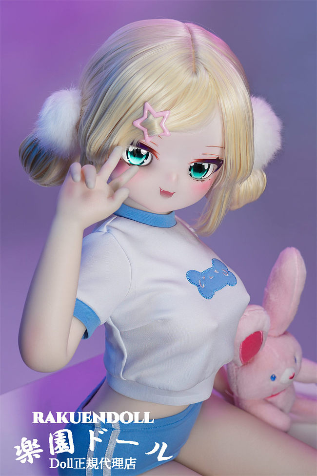 MW Girl(魔物姫)   羽衣ちゃんヘッド 金髪お団子ヘアのラブドール 85cm 7kgだけ ふんわり系フィギュア ソフトビニール製頭部 アニメドール シリコン製ボディ 宣材写真と同じ制服も付属