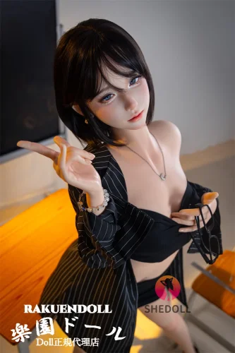 SHEDOLL 江小梨（リナ）ヘッド  152cm②（足が長いタイプ） AAカップ 低身長ダッチワイフ いたずら顔のセクシー先生 宣材写真はフルシリコンアダルトドール 黒髪美少女