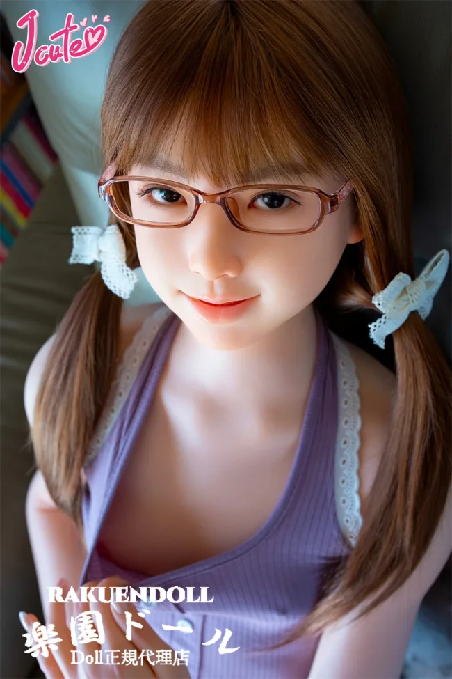 Jcutedoll 紬ヘッド 149cm 貧乳 リアル ドール メガネ付き スリム体型美少女 LL団 宣材写真はシリコンドール