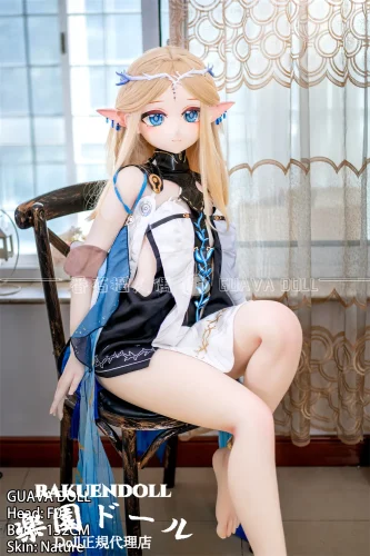 GUAVADOLL F2ヘッド 152cm  Aカップ アニメダッチワイフ エルフの少女 ビニール（PVC）ヘッド+TPEボディ 138-150ＣＭのボディに適用 ナチュラル肌色