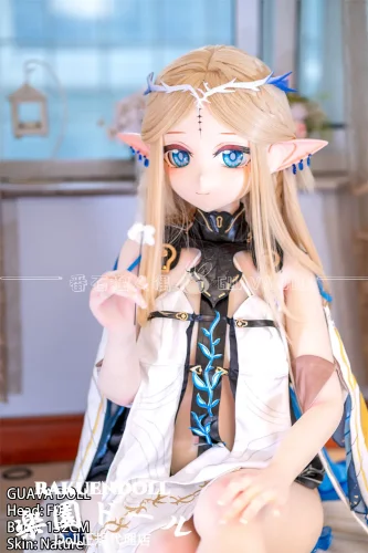 GUAVADOLL F2ヘッド 152cm  Aカップ アニメダッチワイフ エルフの少女 ビニール（PVC）ヘッド+TPEボディ 138-150ＣＭのボディに適用 ナチュラル肌色