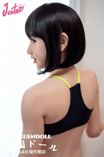 Jcutedoll 紬ヘッド 149cm 貧乳 リアル ドール 黒ボブヘア スリム体型少女 LL団 宣材写真はシリコンドール