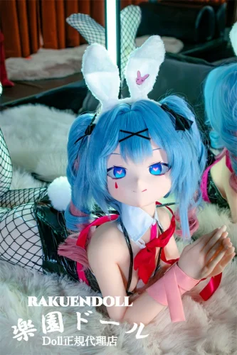 羊角社Croissant Dol #B02ヘッド（青い目） 132cm バスト大  宣材写真のはデカールメイク ビニール製のヘッド ラビットホールコスプレ姿アニメ風ダッチワイフ