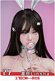 Doll Senior 軽量化のリアル皮膚付き新ボディ！#27凛纱Linshaヘッド 165cm Fカップ ラブドール 狐顔の美少女人形 宣材写真のはフルシリコン