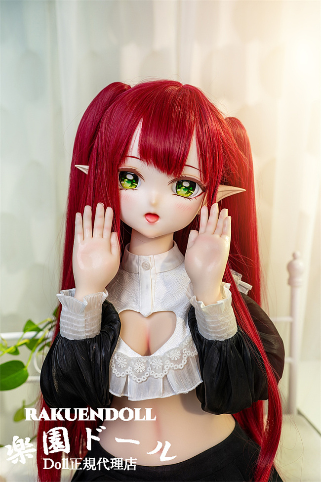 MW Girl(魔物姫) 小魅魔多川ヘッド 115cm バスト中 赤髪ツインテールのエルフ耳 美少女フルシリコン製リアルドール​