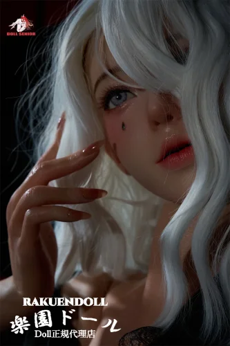 Doll Senior #27凛纱Linshaヘッド 170cm Hカップ ハロウィン リアル ドール 白髪の美魔女ドール 黒ドレス エロ 巨乳