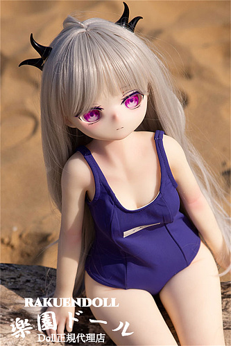 JSLDOLL 85cm 日奈ヘッド 悪魔の角 水着ダッチワイフ  グレー髪アニメドール ビニール製頭部+TPE製ボディ  宣伝画像と同じ制服も付属