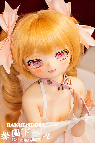 JSLDOLL 85cm 莉莉薇ヘッド 黄色い髪のアニメラブドール ピンク目 ビニール製頭部+TPE製ボディ  宣伝画像と同じ制服も付属