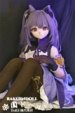羊角社Croissant Doll #B03ヘッド 155cm AAカップ かわいい猫耳付きリアルドール ビニール製のヘッド 紫色目
