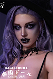 濃いメイク ハロウィンメイク リアル ラブドール 紫髪