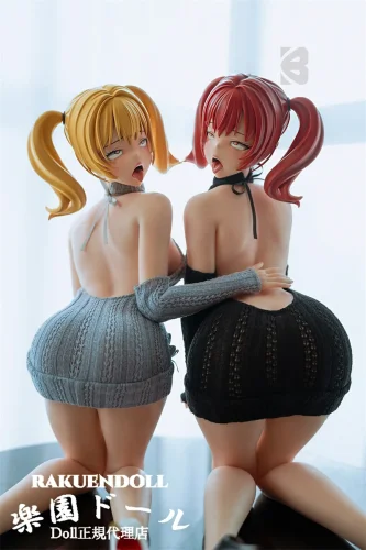 BCdoll Lulu 60cm Eカップ+ PUヘッド+Nana 60cm Bカップ シリコン製ボディ アニメ風セックスできるフィギュア 双子キャラクター