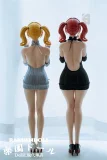 バニーガール服を着てる60cm双子ラブドール
