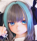 wmdoll アニメかわいいダッチワイフ 140cm Bカップ#Y001ヘッド 漫画ドール ソフトビニール製ヘッド+TPE製ボディ 等身大リアルラブドール