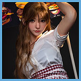 蛍火日記 Maxシリーズ 千島（qiandao）④メイク 153cm Aカップ ダッチワイフ 純粋な笑顔の少女 リアル皮膚付き！清楚フェイス JKドール 宣材写真は硬めシリコンヘッド（口開閉機能あり）