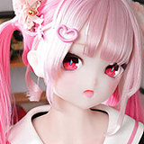 MW Girl(魔物姫) 莉露姆ヘッド 115cm バスト大 可愛い色使いのセクシーフィギュア 紫瞳アニメ少女 フルシリコン製ダッチワイフ