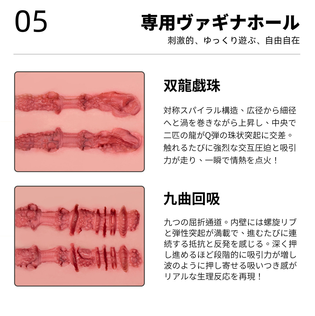 Top-sino 新しいホール（内部構造）を2種類追加 TYPEグラビア アダルトドール