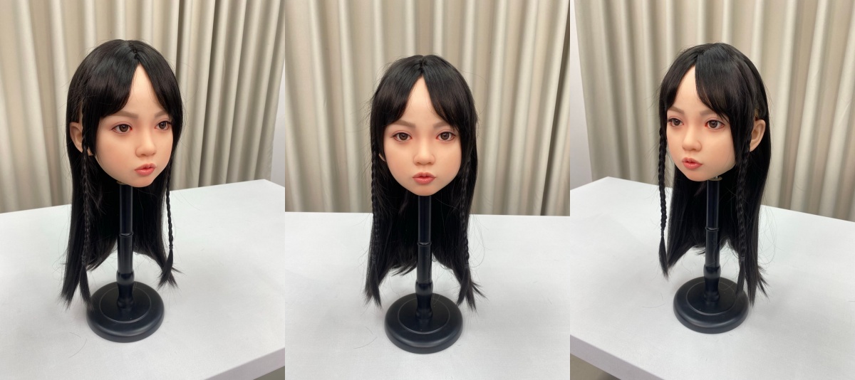 jcuteddoll 可愛いダッチワイフ ABG08衣音硬いヘッド+ウィッグタイプの実物写真