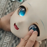 【新ボディー】DM02ヘッド＆145cm Ｂカップ 猫耳 ロり系 ビニールヘッド+TPEボディ Guava doll