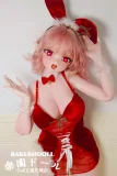 リアル ドール 萌系クリスマスアニメドール ピンクヘア ウサ耳 全身像
