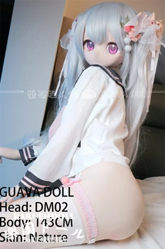 GUAVADOLL DM02ヘッド 143cm アニメラブドール 白髪少女 宣材写真は手描きメイク ビニール製ヘッド+TPE製ボディ