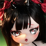 MW Girl(魔物姫)  天使萌ヘッド 85cm バスト中 萌え系アニメラブドール 青い瞳 宣材写真通のはシリコン製ボディー 宣材写真と同じ制服も付属