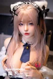 sexdoll セクシーメイド服を着た眼鏡ドール 正面ポーズ