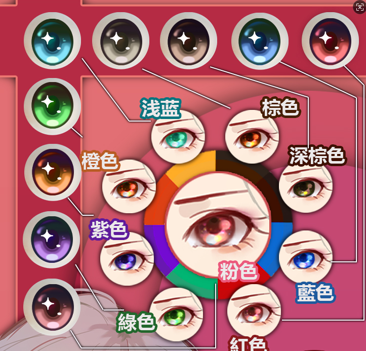 ElsaBabe アニメラブドール 眼球カラー一覧