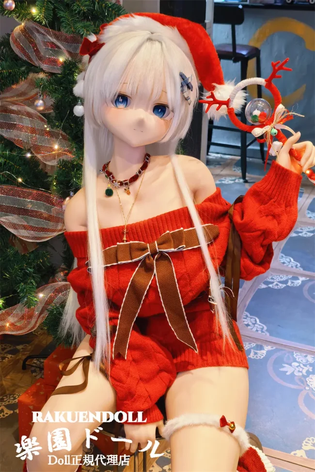WMdoll #Y019ヘッド 157cm Bカップ クリスマス アニメ ドール 白髪ロング 青い瞳 シリコン製ボディ 等身大 ラブドール