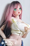love doll グリーンアイのハート瞳が印象的なアニメ顔ドール 正面フェイスアップ