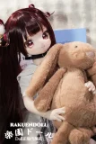 love doll 癒し系キャラクタードール85cm｜丸顔ツインテールJK風｜ピンクアイの笑顔