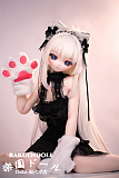肉球ミトンを掲げた可愛い猫耳風アニメリアル ラブドール
