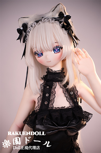XYGO(许愿谷) 猫村栞ヘッド 141cm Cカップ 白髪ボブの猫耳風 ビニールヘッド+TPE製ボディ アニメ風ラブドール
