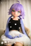 アホ毛の紫髪 かわいいトルソーアニメドール