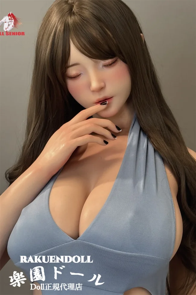 Doll Senior #28夢ヘッド 170cm Hカップ リアル皮膚付き 宣材写真のはフルシリコン 寝顔 目閉じ 清純派リアルドール