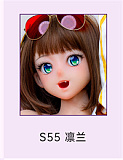 Sinodoll 実践向け S65Linshaヘッド メイク② 戦闘機148cm Jカップ 青髪二次元風美少女 小悪魔系 フルシリコン製ラブドール