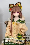 GUAVADOLL DM08ヘッド＆145cm Ｂカップ 愛らしい長髪二次元風美少女 ラブドール