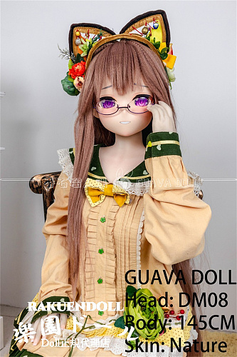 GUAVADOLL DM08ヘッド＆145cm Ｂカップ かわいい猫耳美少女 宣伝写真はビニールヘッド+TPEボディ