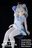 Guava doll DM10ヘッド 132cm AAカップ 銀髪癒やし系アニメ風美少女アダルトドール ビニールヘッド+TPEボディ